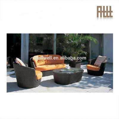 HIGH QUALITY OUTDOOR SOFA POLY RATTAN FURNITURE AWRF5611 2020 Outdoor Sofa Poly Rattan Furniture