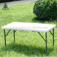 Outdoor foldable HDPE material table top square metal folding table